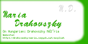 maria drahovszky business card